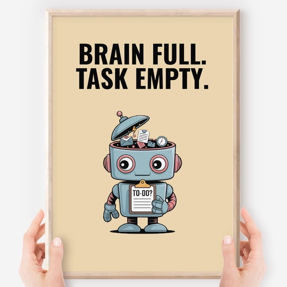 BAYCREWS Robot Poster: Executive Dysfunction Art