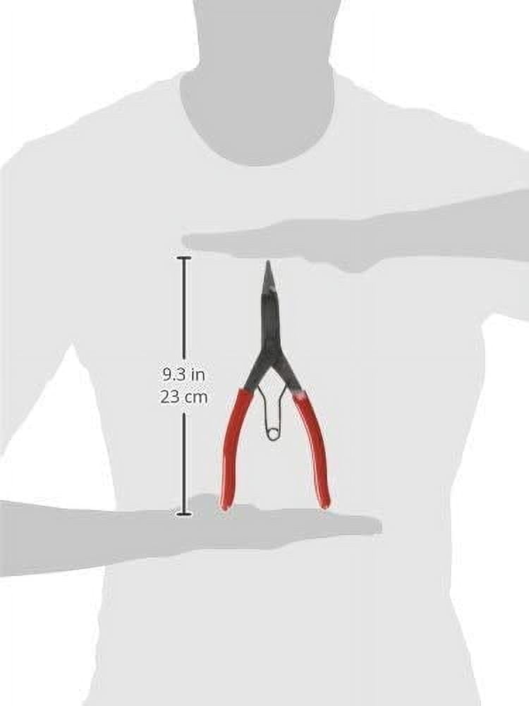 G407.NP Straight Tip Lock Ring Pliers, 9 inch with Satin Finish (Satin)