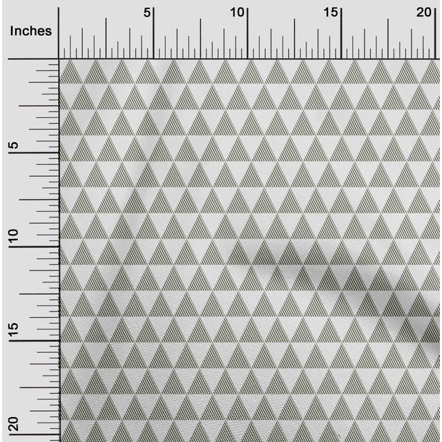 oneOone Coton Biologique Popeline Sergé Triangle Géométrique Tissu Imprimé BTY 42 Pouces de Large