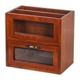 thumbnail image 2 of Gabinete de almacenamiento de escritorio Caja de almacenamiento de cosméticos de 2 niveles para habitación de invitados de juguetes, 2 of 9