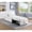 White, variant on Blue Gray Sleeper | Single Seat for Living Space | Plush Cushion and Pillow for Relaxation