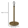 thumbnail image 2 of Wooden paper towel Holder-Easy One-Handed Tear Kitchen Dispenser with Weighted Base for Standard Paper Towel Rolls, brown finish, 2 of 4