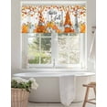 thumbnail image 4 of Orange Gnome Fall Thanksgiving Kitchen Valances for Windows Pumpkin Leaf Valance Curtains&nbsp; for Kitchen /Living Room/Bedroom/ Bathroom Decor, 54"x18 " ,Rod Pocket 1 Panel, White, 4 of 7