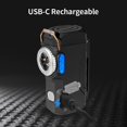 thumbnail image 4 of BY-J Waterproof Lighter 3 Modes of Flashlight, Windproof Dual Arc Electric Lighters, Rechargeable Mini Pocket Light Electronic Display for Camping Walking Hiking Small Black, 4 of 8