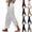 #03 White, variant on Womens Flowy Satin Pants Elastic Drawstring Waist Side Slit Hem Wide Leg Trousers Silky Smooth Lightweight Side Pockets Summer Casual Bottoms, XL, #03 White