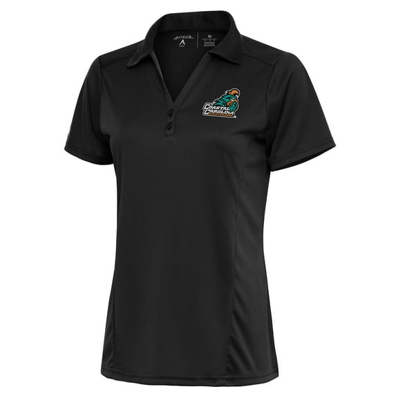 Women's Antigua Charcoal Coastal Carolina Chanticleers Tribute Polo