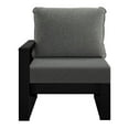 thumbnail image 2 of WestinTrends Montara Outdoor HDPE Left Arm Sectional Patio Corner Club Chair with Patio Cushions, Black/Gray, 2 of 15