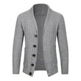 thumbnail image 1 of Men's Cardigan Winter Fashionable Knitted Sweater Jacket European Style Casual Solid Color Comfortable Lightweight, 1 of 9