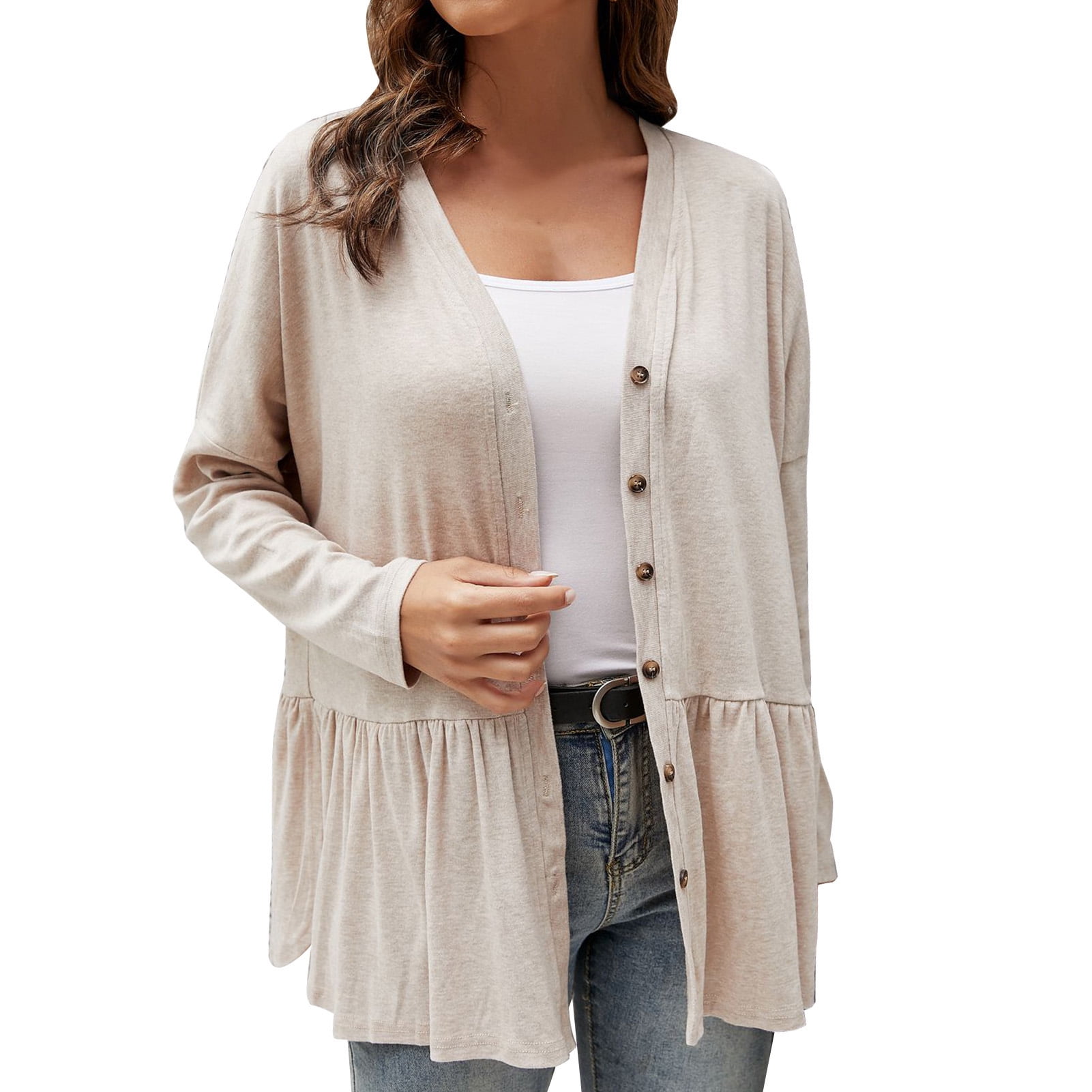 ruffle knit cardigan