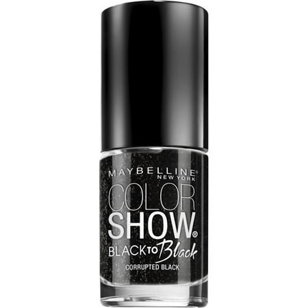 Maybelline New York Color Show Black to Black Nail Color, Patent Black, 7 mL, Corrupted Black