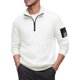 thumbnail image 1 of Ceisia Men's Regular-Fit Stand-Collar Half-Zip Checkered Texture Hoodless Sweatshirt Gift, 1 of 8