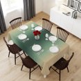thumbnail image 6 of Deep Green Khaki Ombre Table Cloth Waterproof Tablecloths, Modern Abstract Art Gradient Tablecloth Dining Table Cover for Kitchen Party Tabletop Outdoor, Rectangle Tablecloth 54x108 Inch, 6 of 9
