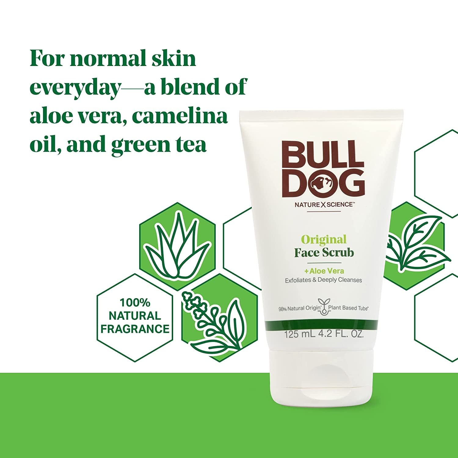 Bulldog Mens Skincare and Grooming Original Face Scrub, 4.2 Fluid Ounce - Pack of 2