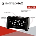 thumbnail image 4 of HANNLOMAX HX-147CR Radio despertador, radio FM PLL, pantalla LED blanca de 1,4", puerto USB para carga de 2,1 A, entrada auxiliar, funcionamiento con alimentación de CA únicamente., 4 of 5