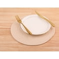 thumbnail image 3 of REGALWOVEN Farmhouse Placemats Set of 4 Cotton Rope Round Placemats for Dining Table Decor Indoor Outdoor Khaki 12*12in, 3 of 7