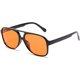 thumbnail image 2 of Polarized Aviator tinted lens 2000s Sunglasses for Men Women Oversized Trendy Vintage Retro 70s UV Protection Square Blenders Shades Big Heads Cool Cute 90s Fashion (Polarized) Orange tinted lens) PAMIX PAMIX, 2 of 2