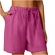 thumbnail image 2 of Karight Linen Shorts for Women High Waisted Lightweight Casual Summer Drawstring Short Pants Beach Vacation Outfit W Pockets, 2 of 7