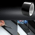 thumbnail image 2 of Detailing Wrap Tape, Black Carbon Fiber High Gloss Epoxy Vinyl For Car Decor And Protection, Scratch Resistant Waterproof Surface With Air-Release Adhesive, Interior Use Only, 2 of 5