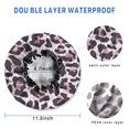 thumbnail image 3 of Shower Caps,Pink and Black Of Leopard Print Waterproof Shower Cap for Women 4 Pieces,Double Reusable Hair Cover for Shower PEVA Elastic Stretch Hem, 3 of 7