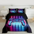 thumbnail image 2 of jejeloiu Cartoon Gamepad Twin Comforter Sets,Modern Video Games Bedding Set For Console Gamer 2-Piece, 2 of 8