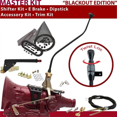 American Shifter C4 Shifter Kit Black 23 in. Swan E Brake Cable Clevis Trim Kit Dipstick for F78D0