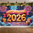 thumbnail image 3 of Decorative Design New Year Banner Colorful Fireworks Celebratory Backdrop for Party Celebration Festive Decoration Photo Shoot, 3 of 3