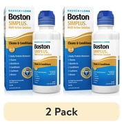 (2 pack) Boston SIMPLUS Multi-Action Contact Lens Saline Solution and Cleaner for Rigid Gas Permeable Lenses, 3.5 fl oz