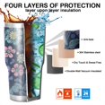 thumbnail image 7 of 30oz Pioneer Flower Tumblers Stainless Steel Tumbler with Lid and Straw,Vacuum Insulated Double Wall Travel Tumbler Cups Mug with Cleaning Brush for Coffee,Tea, 7 of 7