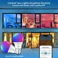 thumbnail image 4 of UKLL-Matter Smart Light Bulbs| 9W 900LM Compatible with Alexa, Matter, Apple Home, Google Home| 2.4GHz WiFi Bluetooth Light Bulb|Music Sync A19 E26 RGBWW Color Changing LED Light Bulb| 2Pack, 4 of 4