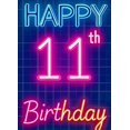 thumbnail image 4 of Neon Style 11th Birthday Banner Backdrop Happy Birthday Party Decorations Photography Props Balloon Themed Party Background Supplies, 4 of 8