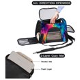 thumbnail image 2 of Tie Dye Sherpa Fabric Dog Carrier Bag with 900D Oxford Cloth Base and Nylon Webbing - 17x10x11.8 in, 43x26x30 cm, 2 of 7