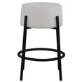 thumbnail image 3 of Meridian Furniture Avalon Cream Boucle Fabric Counter Stool, 3 of 4