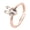 Rose Gold, variant on Womens Copper Ring with Rabbit Design Inlaid Zircon Animal Zodiac Electroplated Finish Cute Ring Gift for Her