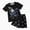 X001-Navy, variant on Kaprioy Toddler Boys Dinosaur Print T-Shirt & Shorts Set, 2-Piece Set Boys Dinosaur Print T Shirt Shorts Sets Outfits Casual Wear Boys' Shorts Sets
