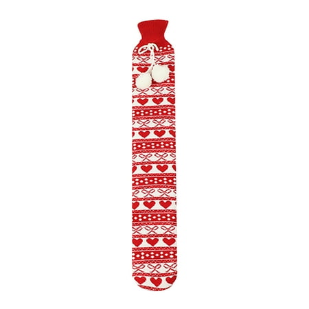 

Christmas Clearance! SuoKom Bed Warm Waist Warm Back Hot Water Bottle with Super Soft Fabric Knitted Cover