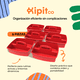 thumbnail image 4 of Set 6 Organizadores 2 Compartimentos Con Asa Rojo Storex, 4 of 5