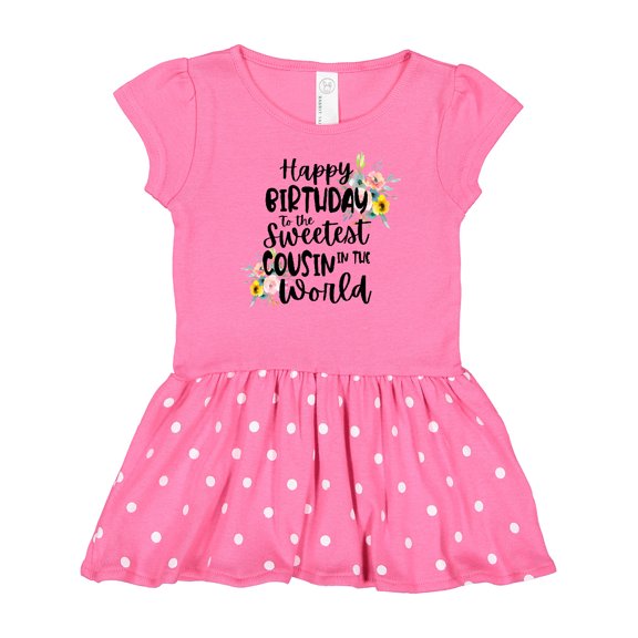 Inktastic Happy Birthday To The Sweetest Cousin In The World Gift Baby Girl Dress