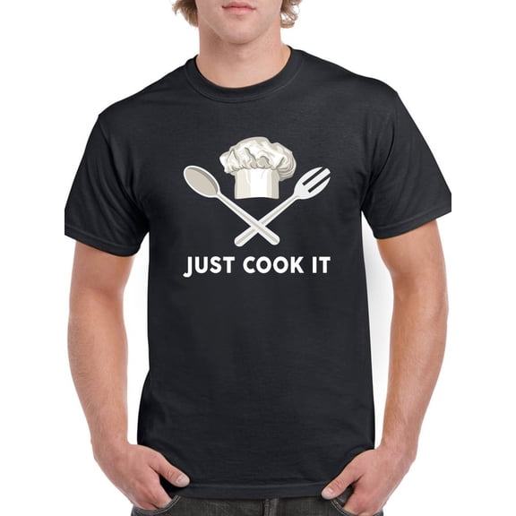 Just Cook It Men T-Shirt, Male Large