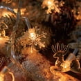 thumbnail image 5 of dajkiuy Christmas Reindeer Snowflake String Lights, 5ft 10 LED Battery Operated Christmas Fairy Lights Indoor Outdoor for Bedroom Home Patio Garden Party Xmas Tree Decorations, 5 of 6