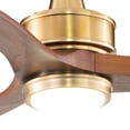 thumbnail image 3 of Maykoosh Rustic Revival Satin Brass Mcm Wood Propeller Ceiling Fan With Light Kit And Remote Controlled Feature, Ceiling Mount - 52"D x 52"W x 16.25"H, 3 of 5