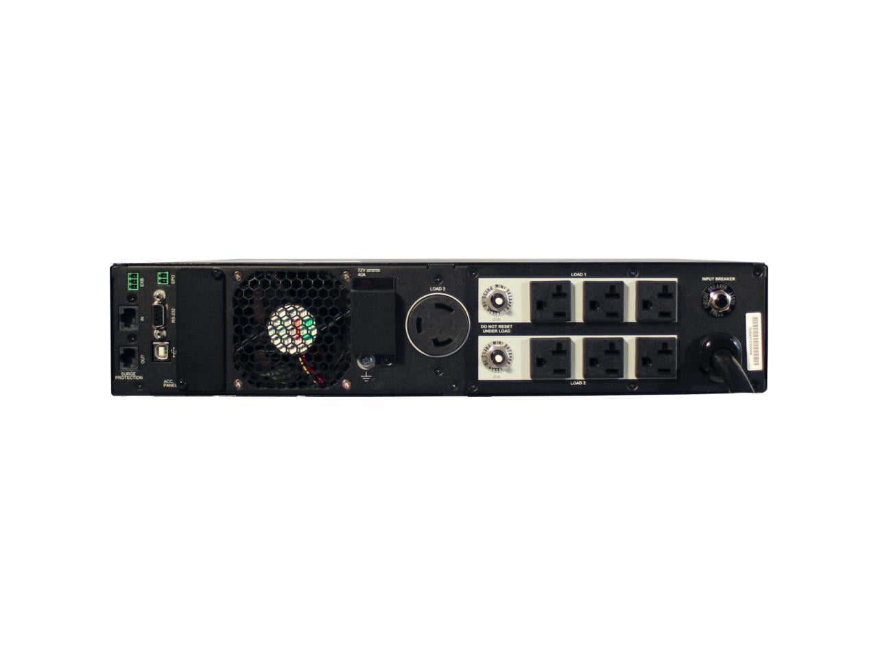 Minuteman EXR Series Line Interactive Uninterruptible Power Supply - 2U Tower/Rack/Wall Mountable - AVR - 2.50 Minute Stand-by - 120 V AC Input - 120 V AC Output - 6 x NEMA 5-20R, 1 x NEMA L5-30R
