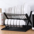 thumbnail image 4 of 1 Set Folding Dish Drainer Plate Drying Rack Plate Holder Dish Rack Drying Strainer, 4 of 9