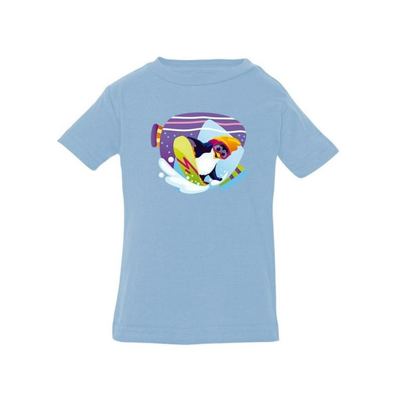 Snowboarding Penguin T-Shirt Infant -Image by Shutterstock,  12 Months