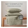 thumbnail image 4 of Edredón Ligero Real Textil + 2 Fundas de Almohada, Juego de Colcha King Size, Color Verde Salvia, 4 of 7