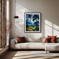 thumbnail image 2 of The Calm Before the Storm - India Illustration Landscape Nature Scenic Floral Summer Pastoral Countryside Black Framed Wall Art Print 11 x 14 inches, 2 of 4
