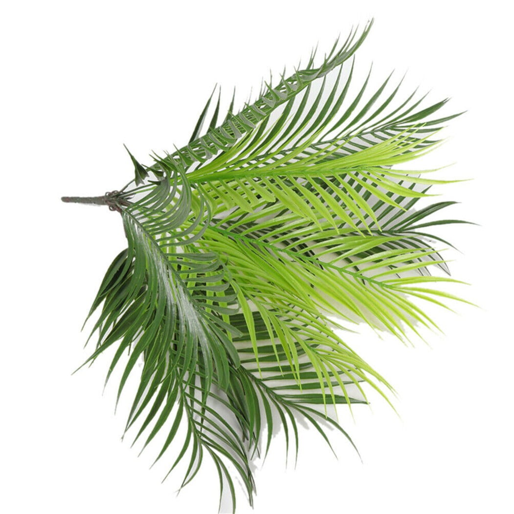 Home Decor Green Plastic Plants Fern Bouquet Palm Leaves Artificial Garden 9Head 