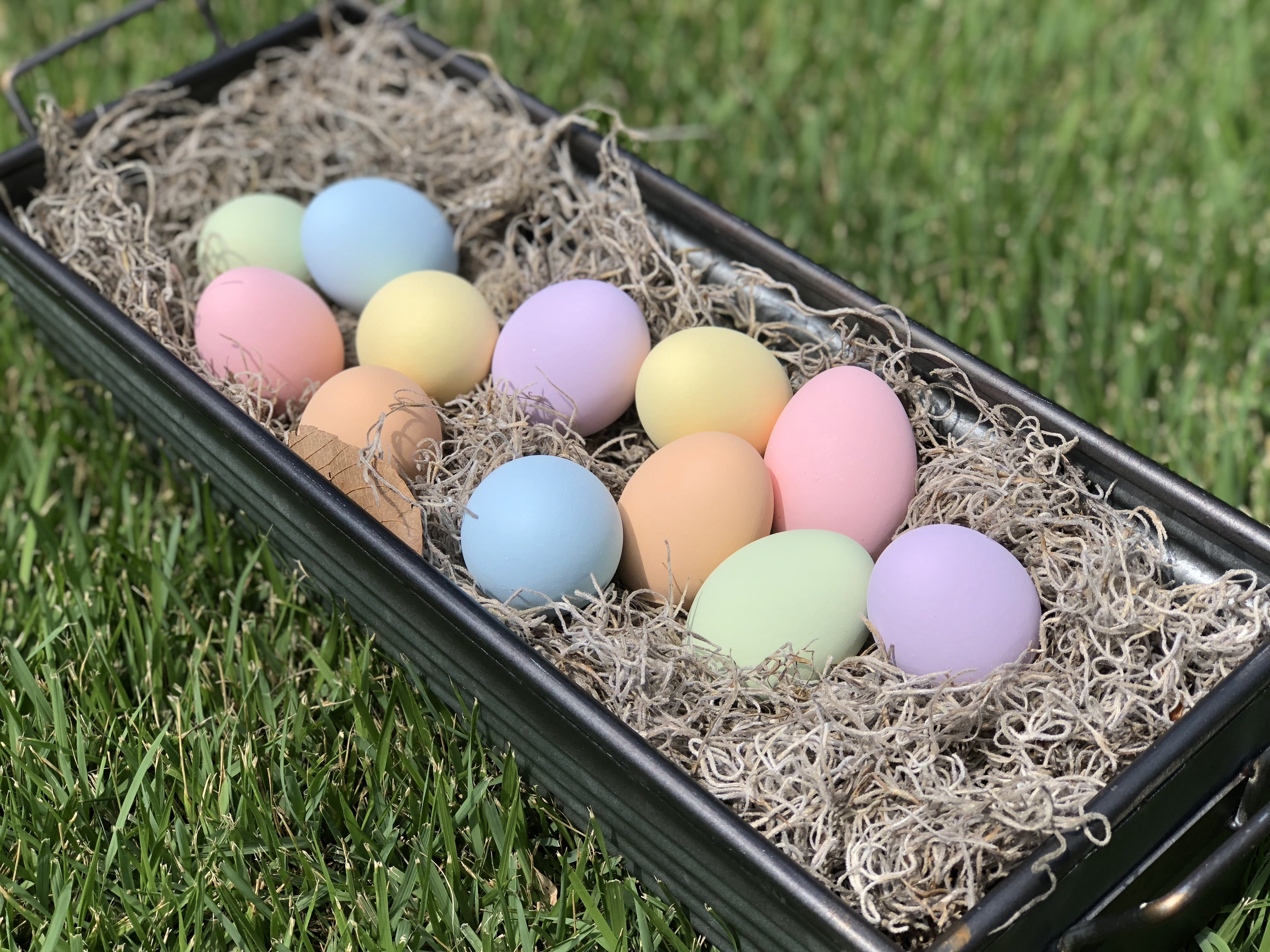 Eggcetera Ceramic Nest Eggs Easter Fake Nesting Chicken Eggs Decor (Pastel) - 12 Pack