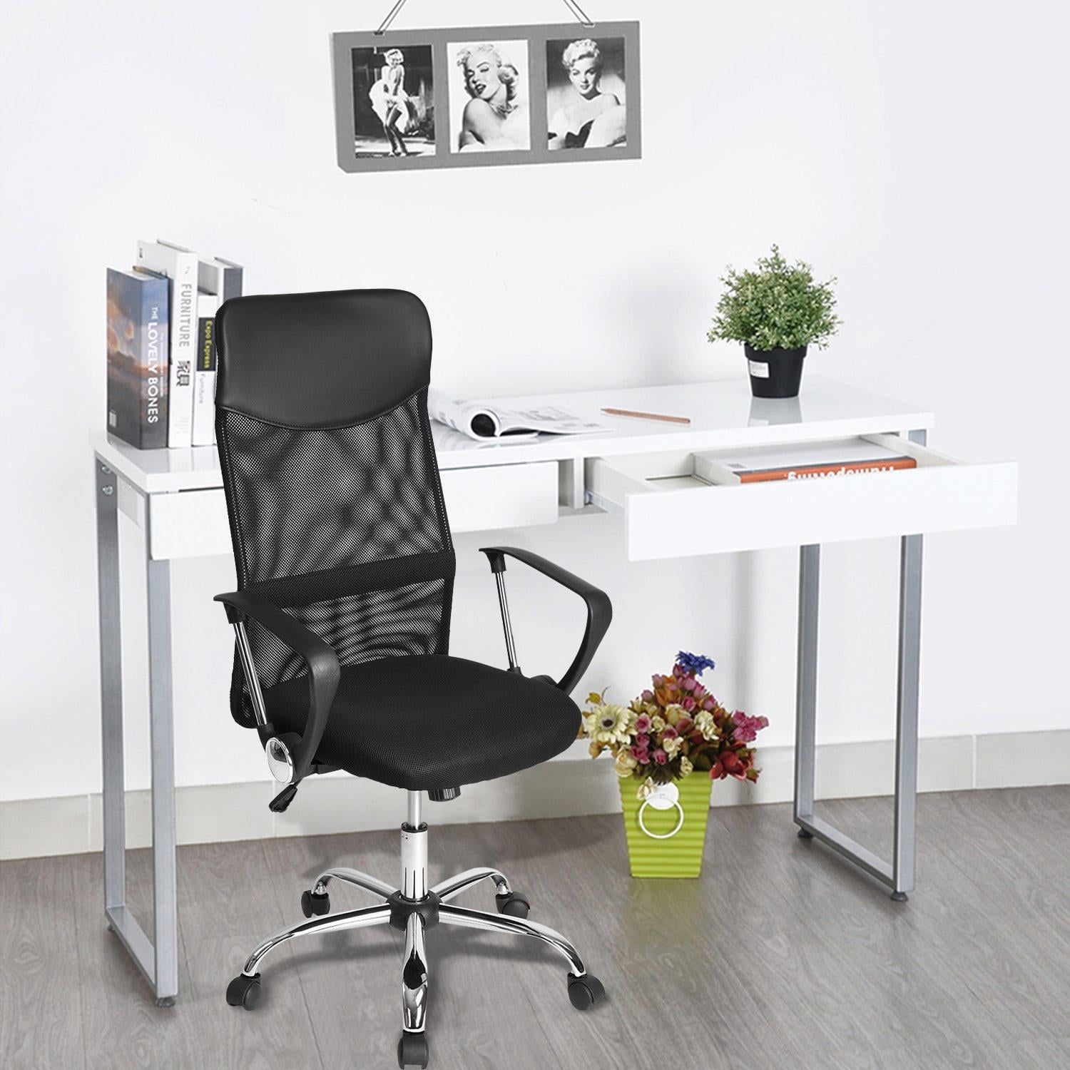Moustache ® Adjustable HighBack Mesh & PU Leather Swivel Office Chair