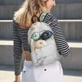 thumbnail image 5 of Xecao Pumpkin And White Marble Canvas College Laptop Backpack, a durable rucksack designed for both men and women, ideal for travel, school, and daily use-Small, 5 of 5