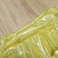 thumbnail image 4 of Girls' 3-Layer Metallic Ruffle Sparkly Skirt – Shiny Party Carnival Dance Skirt for Kids (3-10Y), 4 of 5